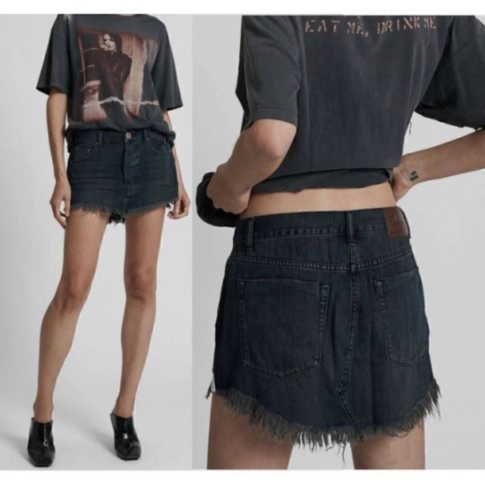 One teaspoon junkyard denim mini skirts